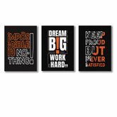 Set of 3 Premium Wall Art Photo Tiles – Modern Home Decor Sets 8x11