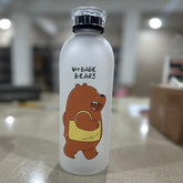 We Bare Bears Panda Water Bottle 1000ml - Cute Cartoon Design Durable Hydration Bottle For School, Gym, Travel, And Outdoor Activities (Random Color)