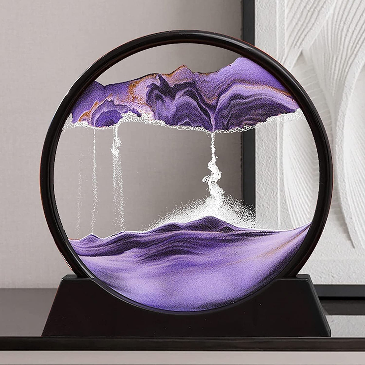 3D Moving Sand Art Lamp - Flowing Sand Painting Picture Dynamic Hourglass Decorative Desk Ornament Office Home Decor Lamp
